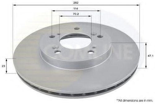Disc frana HONDA CR-V I (RD) (1995 - 2002) COMLINE ADC0531V piesa NOUA