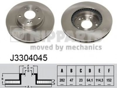 Disc frana HONDA CR-V I (RD) (1995 - 2002) NIPPARTS J3304045 piesa NOUA