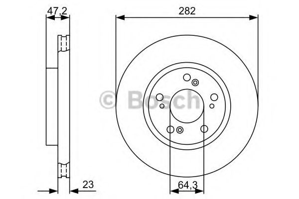 Disc frana HONDA CR-V II (RD) (2001 - 2006) BOSCH 0 986 479 365 piesa NOUA