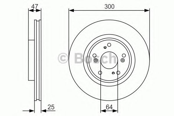Disc frana HONDA CR-V II (RD) (2001 - 2006) BOSCH 0 986 479 R24 piesa NOUA