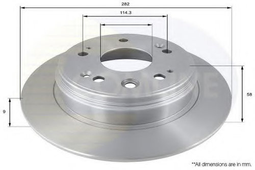 Disc frana HONDA CR-V II (RD) (2001 - 2006) COMLINE ADC0562 piesa NOUA