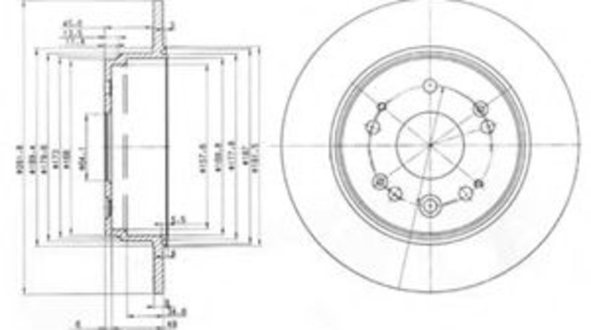 Disc frana HONDA CR-V II (RD) (2001 - 2006) DELPHI BG3979 piesa NOUA