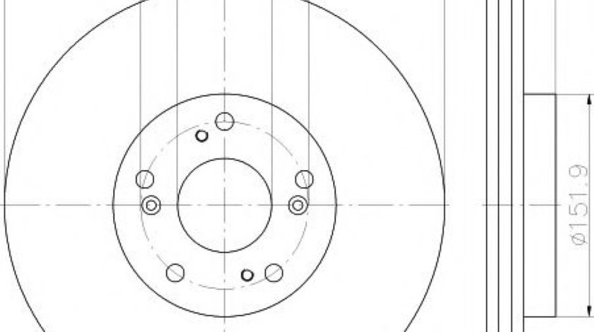 Disc frana HONDA CR-V II (RD) (2001 - 2006) HELLA PAGID 8DD 355 115-571 piesa NOUA