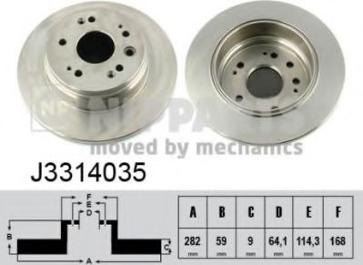 Disc frana HONDA CR-V II (RD) (2001 - 2006) NIPPARTS J3314035 piesa NOUA
