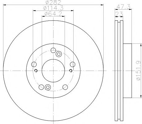Disc frana HONDA CR-V II (RD) (2001 - 2006) TEXTAR 92128400 piesa NOUA