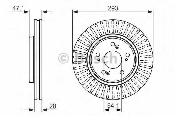 Disc frana HONDA CR-V III (RE) (2006 - 2012) BOSCH 0 986 479 456 piesa NOUA