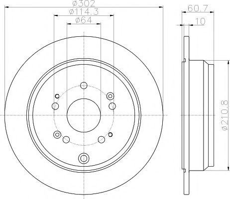 Disc frana HONDA CR-V III (RE) (2006 - 2012) TEXTAR 92227203 piesa NOUA