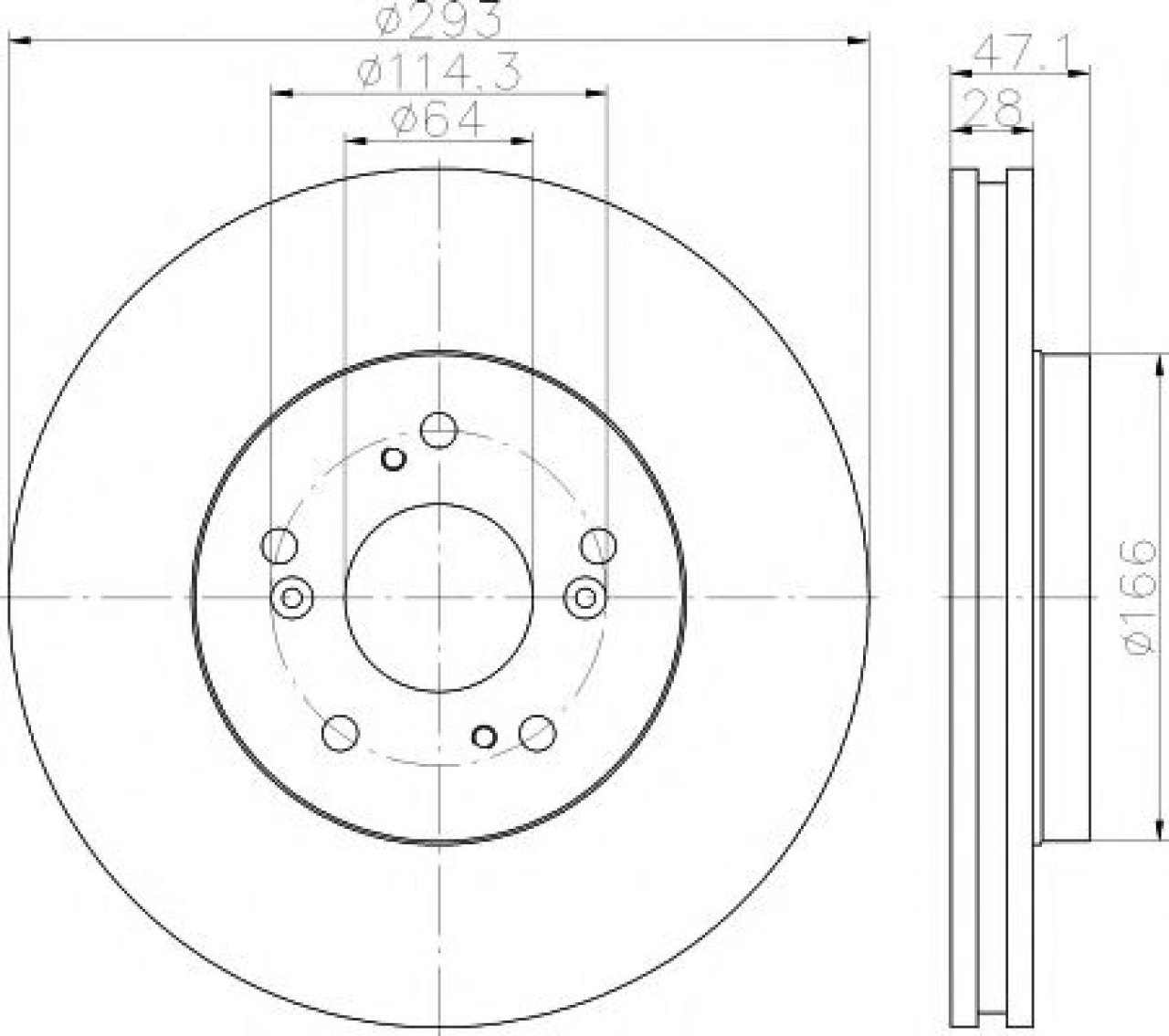 Disc frana HONDA CR-V III (RE) (2006 - 2012) TEXTAR 92184803 piesa NOUA