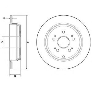 Disc frana HONDA CR-V IV (RE) (2012 - 2016) DELPHI BG4694C piesa NOUA