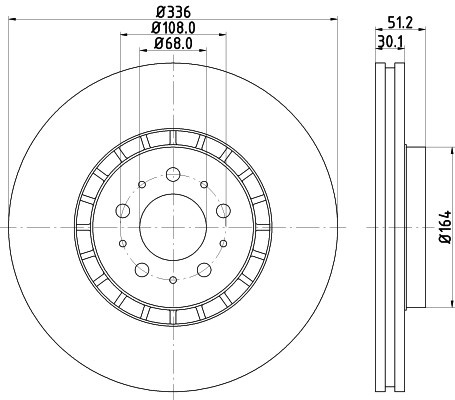 Disc frana HONDA CR-V IV (RE) (2012 - 2016) KRIEGER 0950004178 piesa NOUA