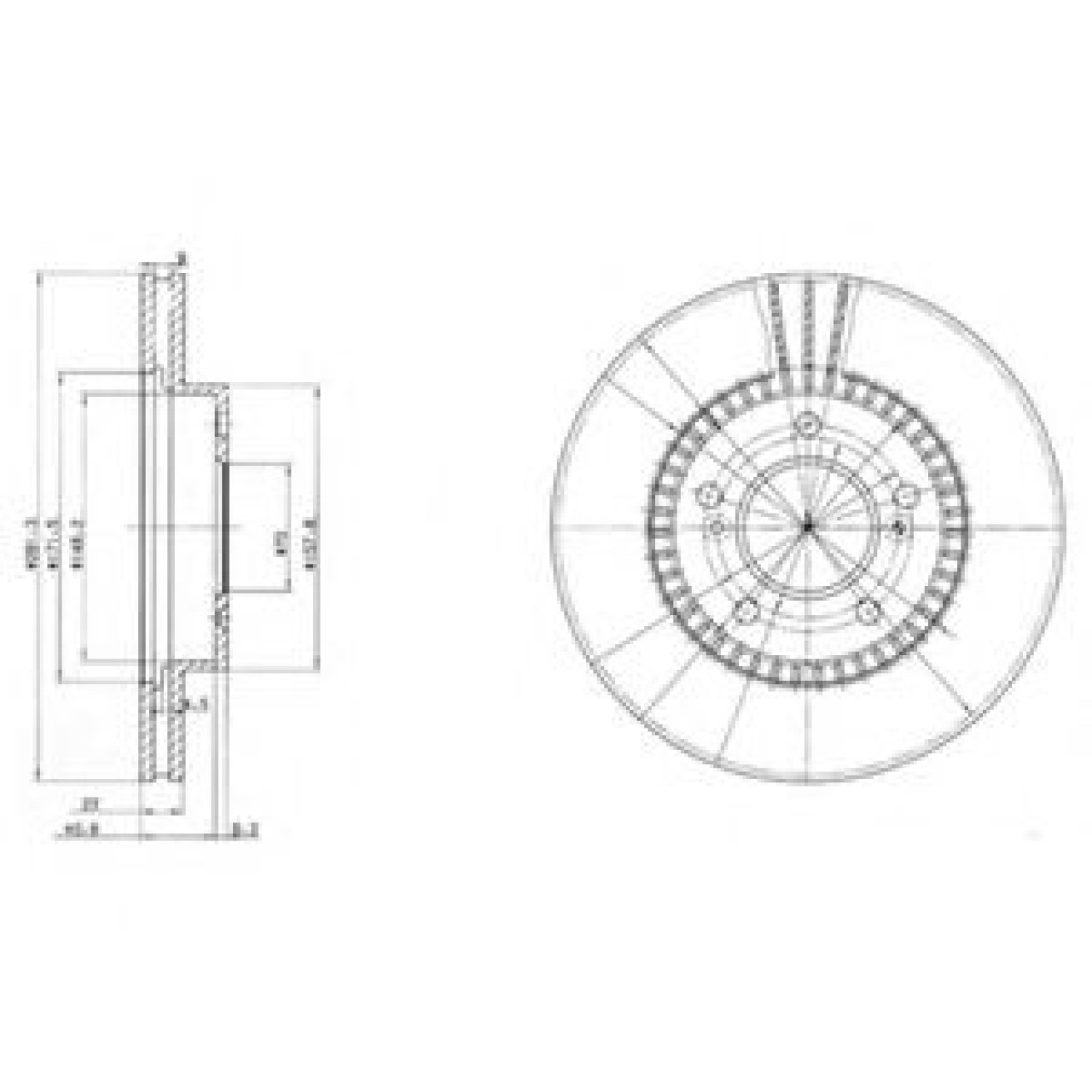 Disc frana HONDA HR-V (GH) (1999 - 2006) DELPHI BG3061 piesa NOUA