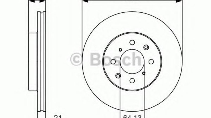 Disc frana HONDA INSIGHT (ZE) (2009 - 2016) BOSCH 0 986 479 R80 piesa NOUA