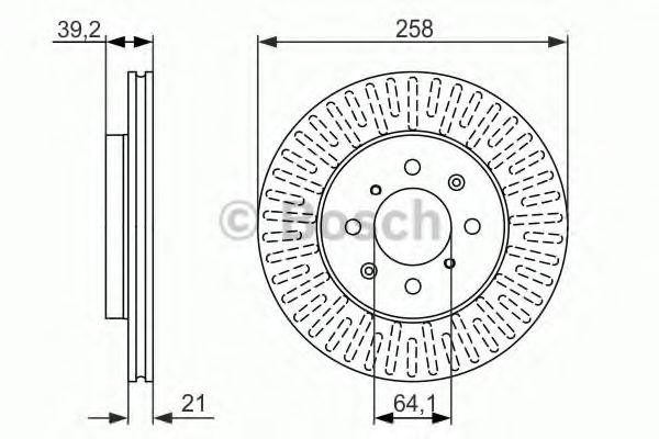 Disc frana HONDA JAZZ II (GD) (2002 - 2008) BOSCH 0 986 479 594 piesa NOUA
