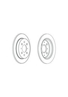 Disc frana HONDA JAZZ III (GE) (2007 - 2013) FERODO DDF2244C piesa NOUA