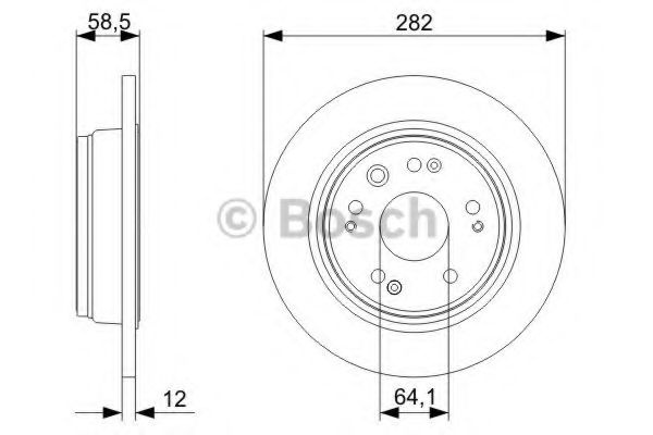 Disc frana HONDA STREAM (RN) (2001 - 2016) BOSCH 0 986 479 361 piesa NOUA