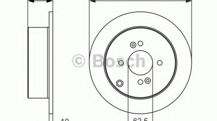 Disc frana HYUNDAI ACCENT III limuzina (MC) (2005 - 2010) BOSCH 0 986 479 C08 piesa NOUA