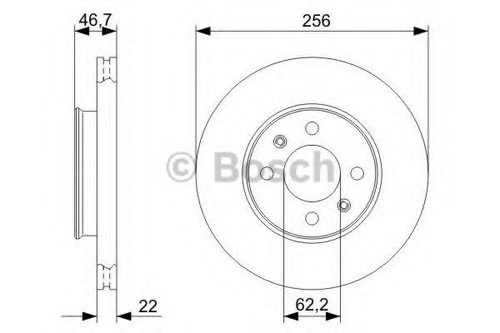 Disc frana HYUNDAI ACCENT III limuzina (MC) (2005 - 2010) BOSCH 0 986 479 367 piesa NOUA