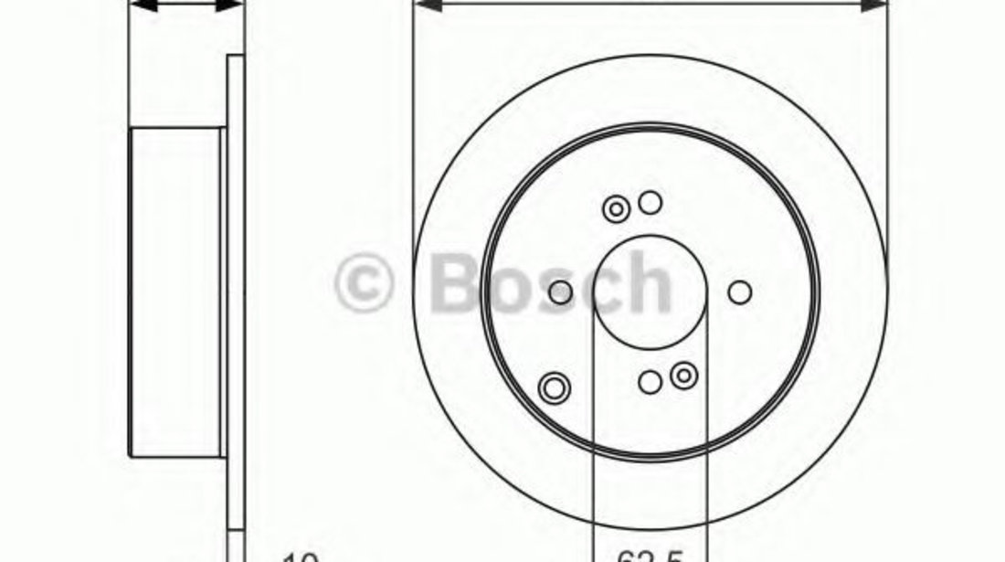 Disc frana HYUNDAI ACCENT III (MC) (2005 - 2010) BOSCH 0 986 479 C08 piesa NOUA