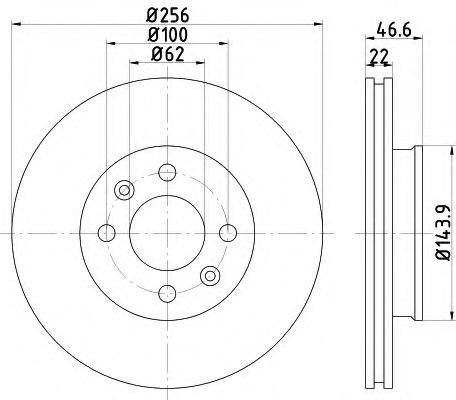 Disc frana HYUNDAI ACCENT III (MC) (2005 - 2010) TEXTAR 92164703 piesa NOUA