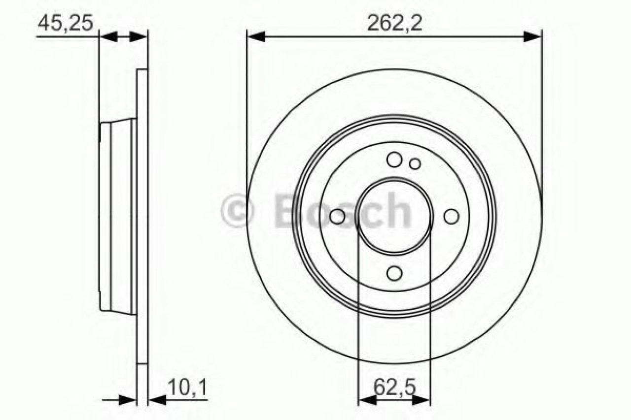 Disc frana HYUNDAI ACCENT IV limuzina (RB) (2010 - 2016) BOSCH 0 986 479 A44 piesa NOUA