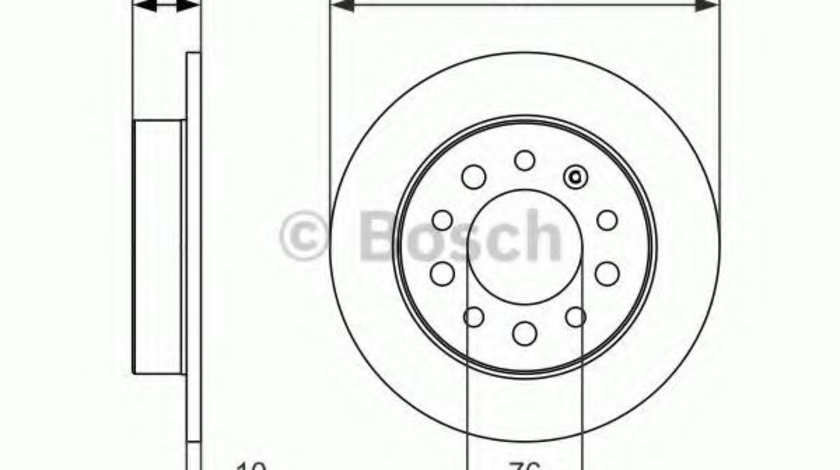 Disc frana HYUNDAI COUPE (GK) (2001 - 2009) BOSCH 0 986 479 697 piesa NOUA