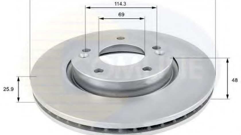 Disc frana HYUNDAI COUPE (GK) (2001 - 2009) COMLINE ADC1041V piesa NOUA