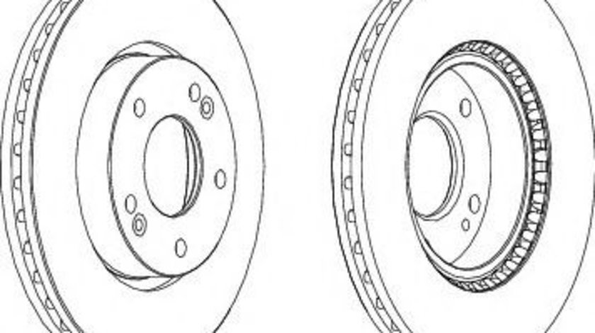 Disc frana HYUNDAI COUPE (GK) (2001 - 2009) FERODO DDF1619 piesa NOUA