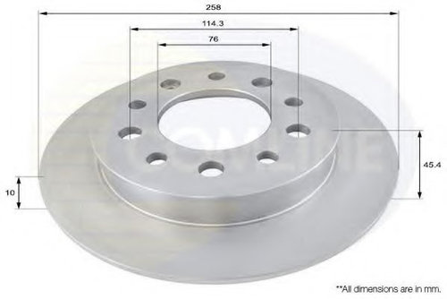 Disc frana HYUNDAI COUPE (RD) (1996 - 2002) COMLINE ADC1057 piesa NOUA