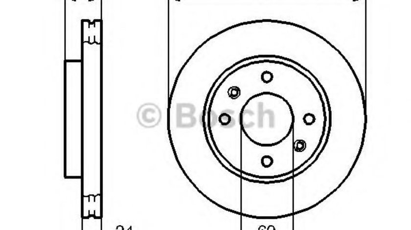 Disc frana HYUNDAI ELANTRA limuzina (XD) (2000 - 2006) BOSCH 0 986 479 207 piesa NOUA