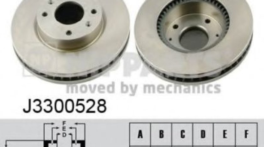 Disc frana HYUNDAI ELANTRA limuzina (XD) (2000 - 2006) NIPPARTS J3300528 piesa NOUA