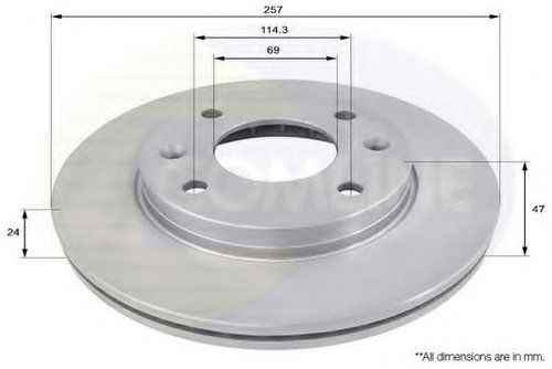 Disc frana HYUNDAI ELANTRA limuzina (XD) (2000 - 2006) COMLINE ADC1042V piesa NOUA