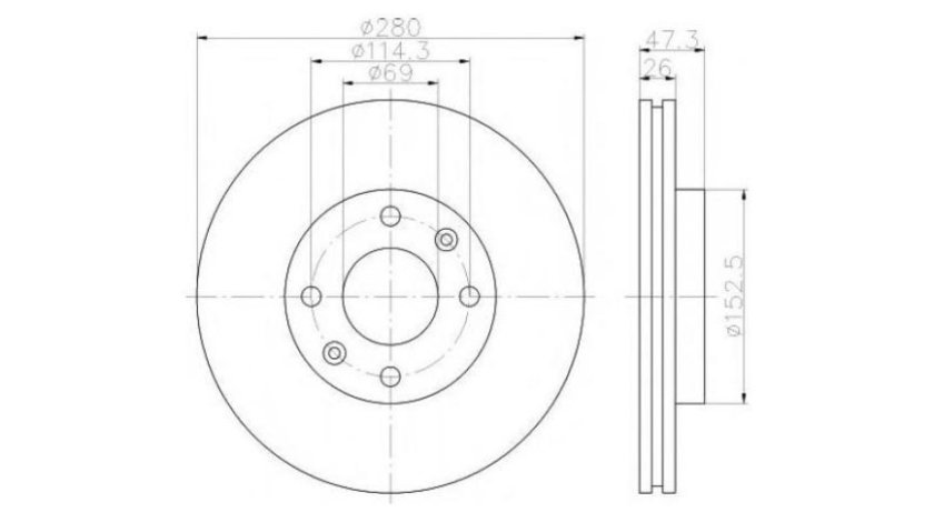 Disc frana Hyundai ELANTRA (XD) 2000-2006 #2 0986479229