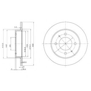Disc frana HYUNDAI ELANTRA (XD) (2000 - 2006) DELPHI BG3070 piesa NOUA