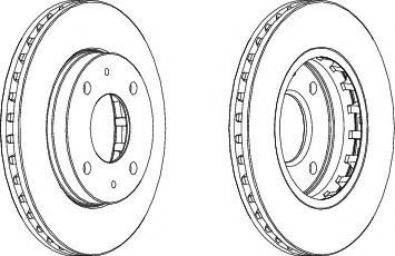 Disc frana HYUNDAI ELANTRA (XD) (2000 - 2006) FERODO DDF1270 piesa NOUA