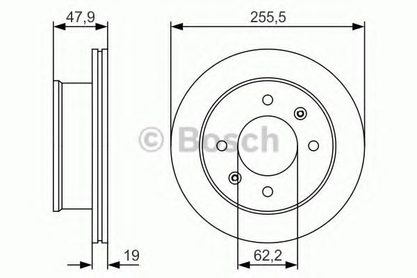 Disc frana HYUNDAI GETZ (TB) (2002 - 2010) BOSCH 0 986 479 S21 piesa NOUA