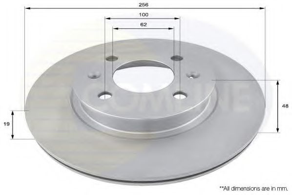 Disc frana HYUNDAI GETZ (TB) (2002 - 2010) COMLINE ADC1043V piesa NOUA