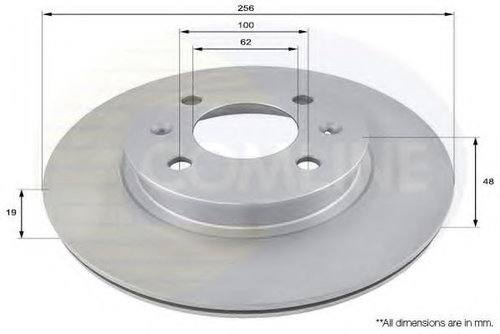 Disc frana HYUNDAI GETZ (TB) (2002 - 2010) COMLINE ADC1043V piesa NOUA