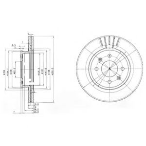 Disc frana HYUNDAI GETZ (TB) (2002 - 2010) DELPHI BG3934 piesa NOUA