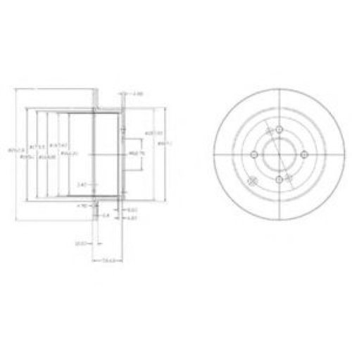 Disc frana HYUNDAI GETZ (TB) (2002 - 2010) DELPHI BG4097 piesa NOUA