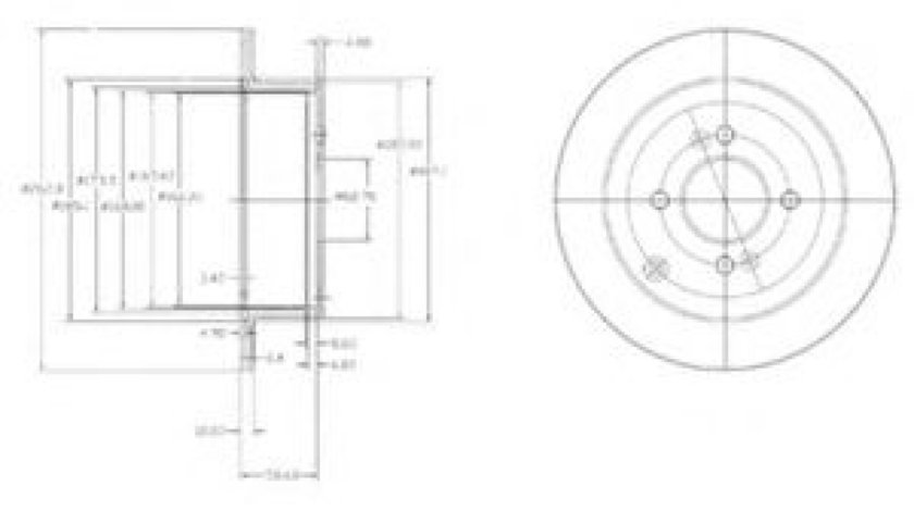 Disc frana HYUNDAI GETZ (TB) (2002 - 2010) DELPHI BG4097 piesa NOUA