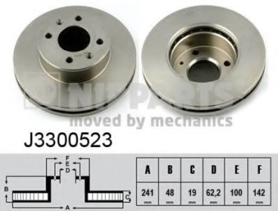 Disc frana HYUNDAI GETZ (TB) (2002 - 2010) NIPPARTS J3300523 piesa NOUA