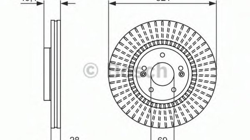 Disc frana HYUNDAI GRAND SANTA FE (2013 - 2016) BOSCH 0 986 479 786 piesa NOUA