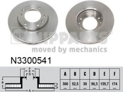 Disc frana HYUNDAI H-1 Starex (H300) caroserie (TQ) (2008 - 2016) NIPPARTS N3300541 piesa NOUA