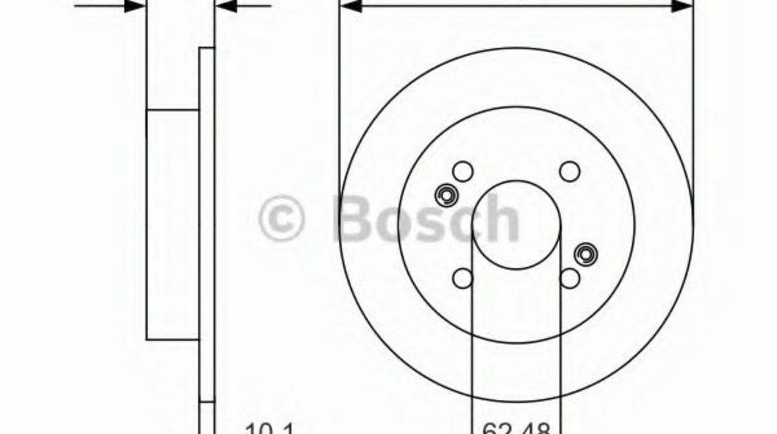 Disc frana HYUNDAI i10 (IA) (2013 - 2016) BOSCH 0 986 479 D02 piesa NOUA