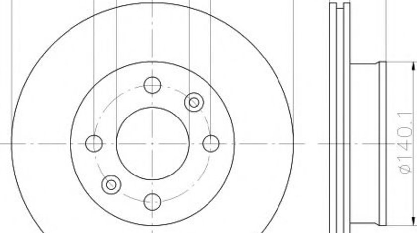 Disc frana HYUNDAI i10 (IA) (2013 - 2016) HELLA PAGID 8DD 355 112-791 piesa NOUA