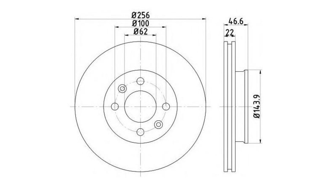 Disc frana Hyundai i20 (2015-2016) #2 0986479367