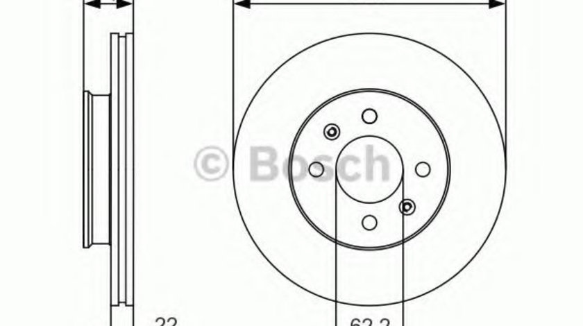 Disc frana HYUNDAI i20 (GB) (2014 - 2016) BOSCH 0 986 479 R77 piesa NOUA