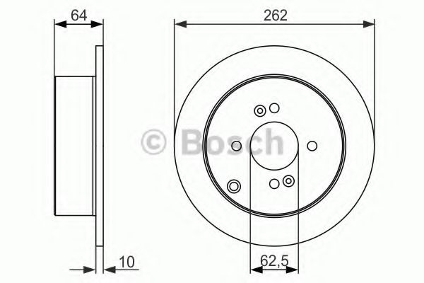 Disc frana HYUNDAI i20 (PB, PBT) (2008 - 2014) BOSCH 0 986 479 371 piesa NOUA