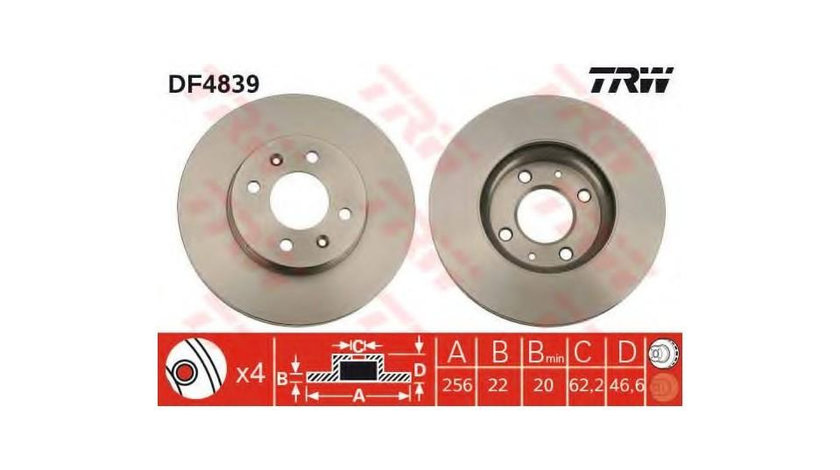 Disc frana Hyundai i20 (PB, PBT) 2008-2016 #3 0986479367