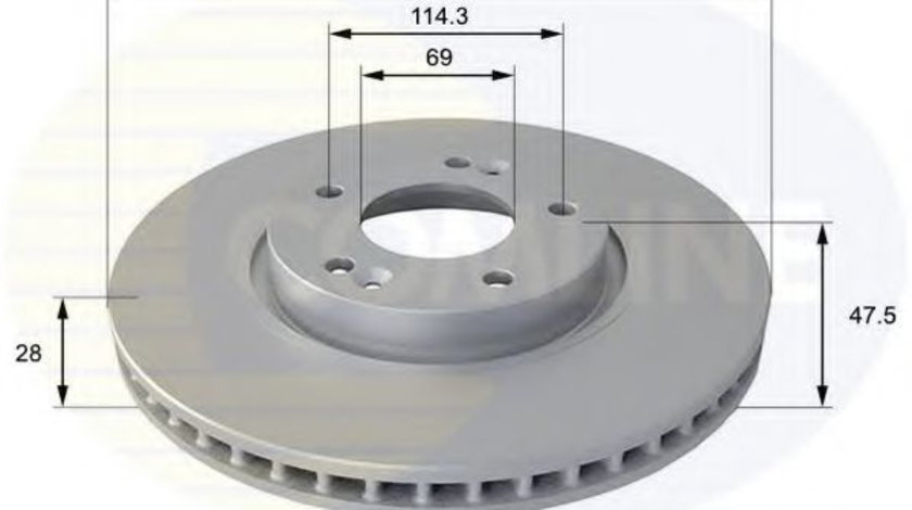 Disc frana HYUNDAI i30 Cupe (2013 - 2016) COMLINE ADC1089V piesa NOUA